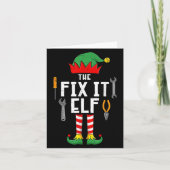The Fix It Elf Christmas Family Matching Xmas Grou Karte (Vorderseite)