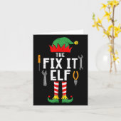 The Fix It Elf Christmas Family Matching Xmas Grou Karte (Gelbe Blume)
