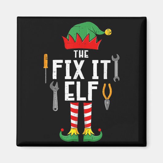 The Fix It Elf Christmas Family Matching Xmas Grou Magnet (Vorne)