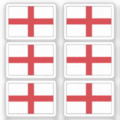 The flagge England Collection Pack von 6 Aufkleber (Vorderseite)