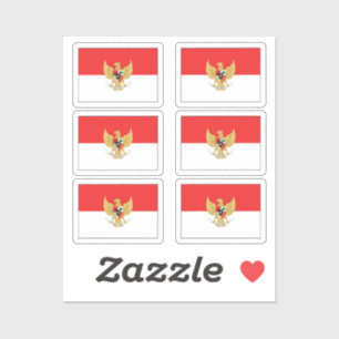 The flagge Indonesia Collection pack of 6 Aufkleber