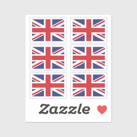 The flagge United Kingdom Collection pack of 6 Aufkleber (Blatt)