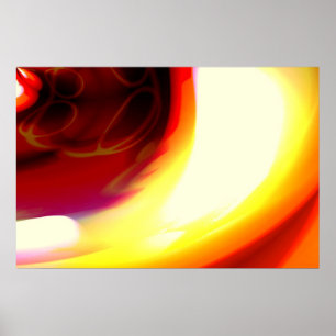 The Flame - Red Abstrakt Digital Art Poster Print