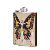 The Flapper Girl's Metamorphosis to Butterfly 1922 Flachmann (Links)