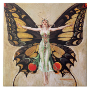 The Flapper Girl's Metamorphosis to Butterfly 1922 Fliese