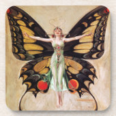 The Flapper Girl's Metamorphosis to Butterfly 1922 Getränkeuntersetzer (Vorderseite)