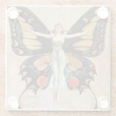 The Flapper Girl's Metamorphosis to Butterfly 1922 Glasuntersetzer (Rückseite)