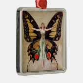 The Flapper Girl's Metamorphosis to Butterfly 1922 Ornament Aus Metall (Rechts)