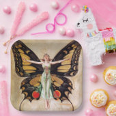 The Flapper Girl's Metamorphosis to Butterfly 1922 Pappteller (Party)