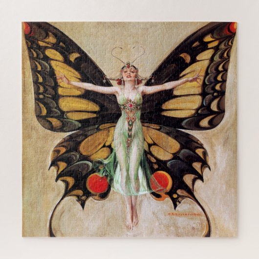 The Flapper Girl's Metamorphosis to Butterfly 1922 Puzzle (Vertikal)