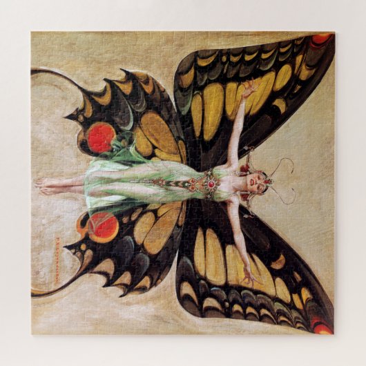 The Flapper Girl's Metamorphosis to Butterfly 1922 Puzzle (Horizontal)