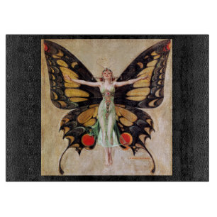 The Flapper Girl's Metamorphosis to Butterfly 1922 Schneidebrett