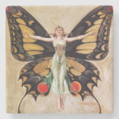The Flapper Girl's Metamorphosis to Butterfly 1922 Steinuntersetzer (Vorderseite)