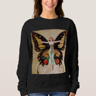 The Flapper Girl's Metamorphosis to Butterfly 1922 Sweatshirt