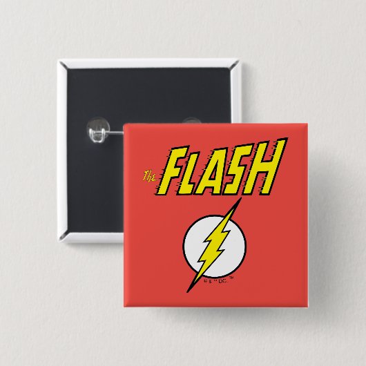 The Flash Name & Blitz-Logo Button (Vorne & Hinten)