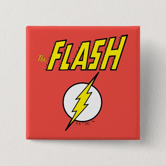 The Flash Name & Blitz-Logo Button (Vorderseite)