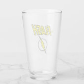 The Flash Name & Blitz Logo Glas (Rückseite)
