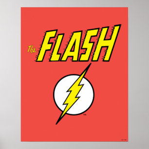 The Flash Name & Blitz Logo Poster