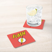 The Flash Name & Blitz-Logo Rechteckiger Pappuntersetzer (Vor Ort)