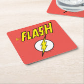 The Flash Name & Blitz-Logo Rechteckiger Pappuntersetzer (angewinkelt)