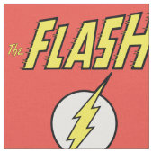 The Flash Name & Blitz-Logo Stoff (Nahaufnahme)