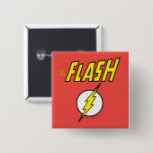 The Flash Name & Lightning Bolt Logo Button (Vorne & Hinten)