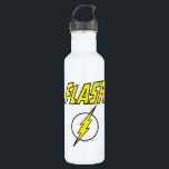 The Flash Name & Lightning Bolt Logo Edelstahlflasche<br><div class="desc">Check out this iconic logo for The Flash,  featuring his name in telescopic speed style over the bright yellow lightning bolt in circle icon!</div>