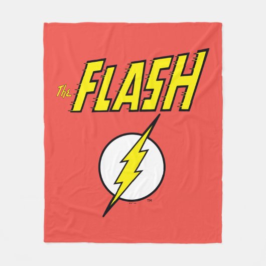 The Flash Name & Lightning Bolt Logo Fleecedecke (Vorderseite)