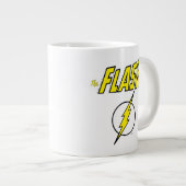 The Flash Name & Lightning Bolt Logo Jumbo-Tasse (Vorderseite Rechts)