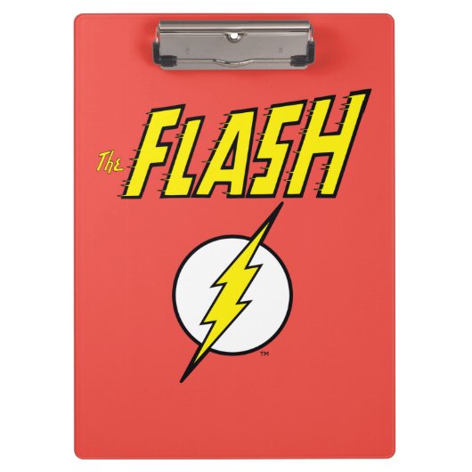 The Flash Name & Lightning Bolt Logo Klemmbrett (Vorderseite)