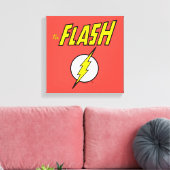 The Flash Name & Lightning Bolt Logo Leinwanddruck (Insitu (Wohnzimmer))