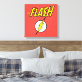 The Flash Name & Lightning Bolt Logo Leinwanddruck (Insitu (Schlafzimmer))