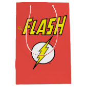 The Flash Name & Lightning Bolt Logo Mittlere Geschenktüte (Vorderseite)