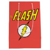The Flash Name & Lightning Bolt Logo Mittlere Geschenktüte (Rückseite)