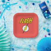 The Flash Name & Lightning Bolt Logo Pappteller (Party)
