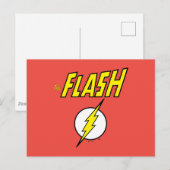 The Flash Name & Lightning Bolt Logo Postkarte (Vorne/Hinten)