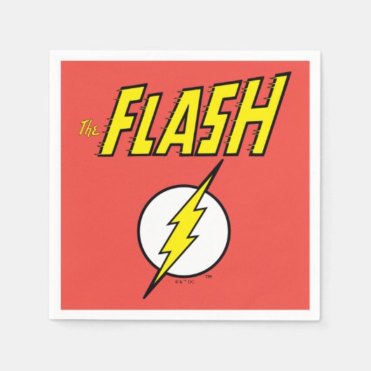 The Flash Name & Lightning Bolt Logo Serviette (Vorderseite)