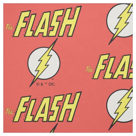 The Flash Name & Lightning Bolt Logo Stoff (Muster)