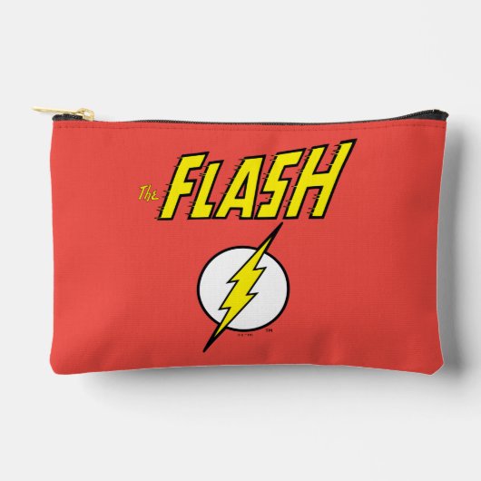 The Flash Name & Lightning Bolt Logo Zubehörtasche (Vorderseite)