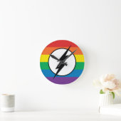 The Flash Rainbow Logo Runde Wanduhr (Zuhause)
