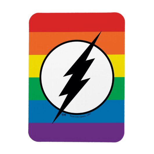 The Flash Regenbogen-Logo Magnet (Vertikal)