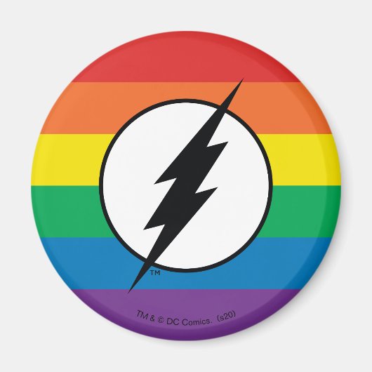 The Flash Regenbogen-Logo Magnet (Vorne)
