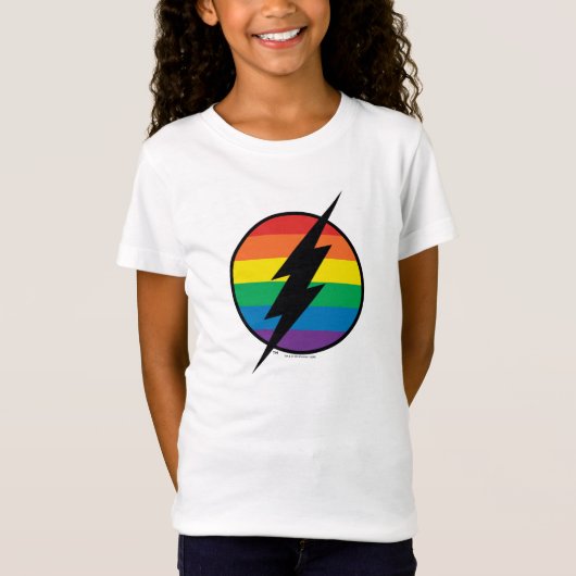 The Flash Regenbogen-Logo T-Shirt (Vorderseite)
