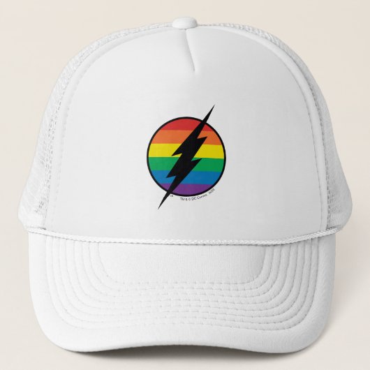 The Flash Regenbogen-Logo Truckerkappe (Vorderseite)