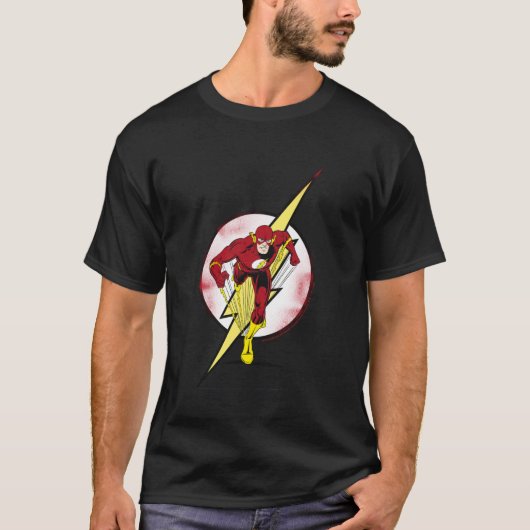 The Flash Speedster Icon Bold Red Lightning Emblem T-Shirt (Vorderseite)