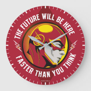 The Flash   "The Future Will Be Here" Große Wanduhr