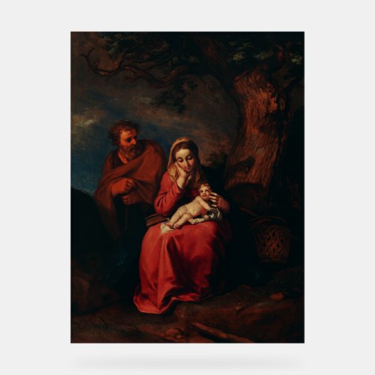 The Flight into Egypt by Abraham Bloemaert Acrylschild (Vorderseite)