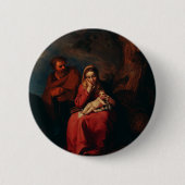The Flight into Egypt by Abraham Bloemaert Button (Vorderseite)