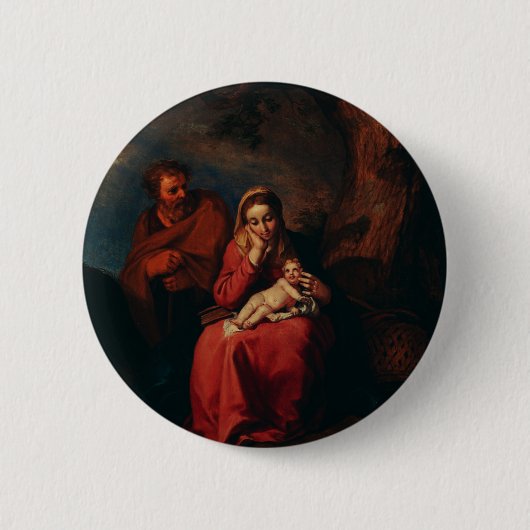 The Flight into Egypt by Abraham Bloemaert Button (Vorderseite)