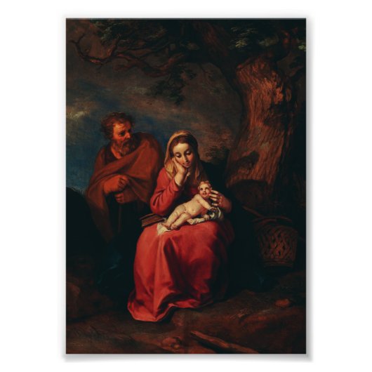 The Flight into Egypt by Abraham Bloemaert  Fotodruck (Vorne)